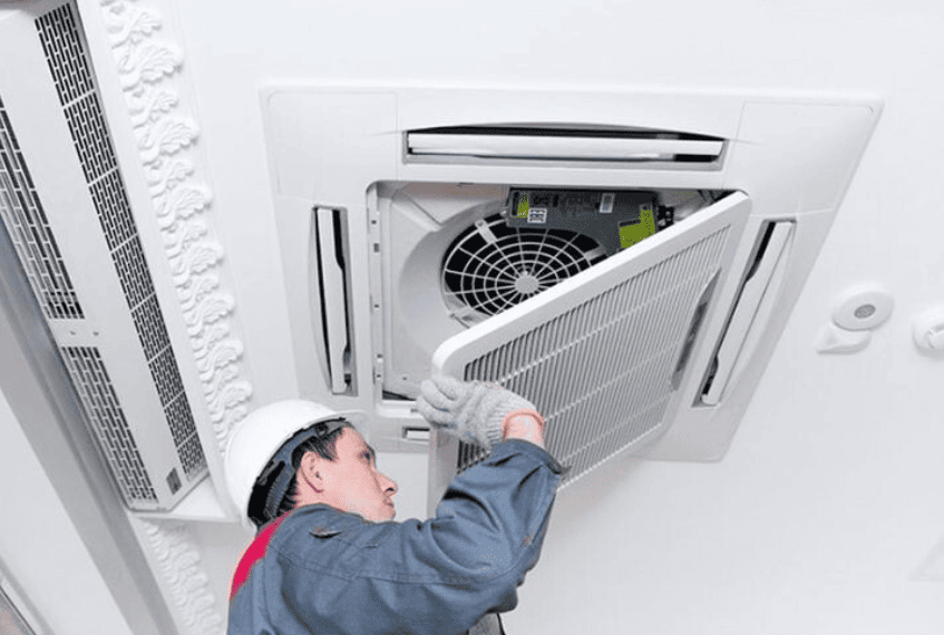 Quy trình vệ sinh lưới lọc điều hòa cassette âm trần